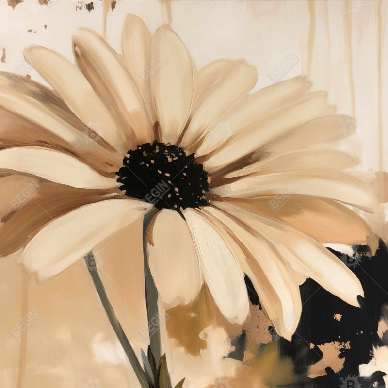 Beautiful daisy - 32"x32" art on canvas