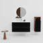 Ensemble de meuble-lavabo 30 po avec lavabo, avec deux portes et meuble-lavabo avec tablette de rangement ouverte à droite, bois massif, sans les robinets-112367335