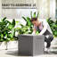 Outsunny 56cm W 93L Polypropylene Lockable Deck Box-122946207