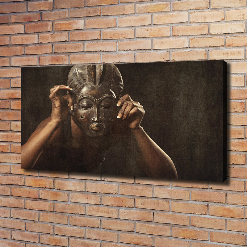 African Mask - Wrapped Canvas Print