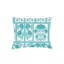 Teal Blossom Field Linen Pillow Queen Sham
