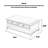 Four-drawer coffee table in solid white wood.-110956625