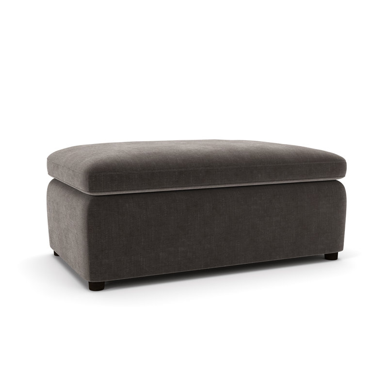 Essex 41" Oversized Upholstered Ottoman , Andrew Espresso Performance Chenille