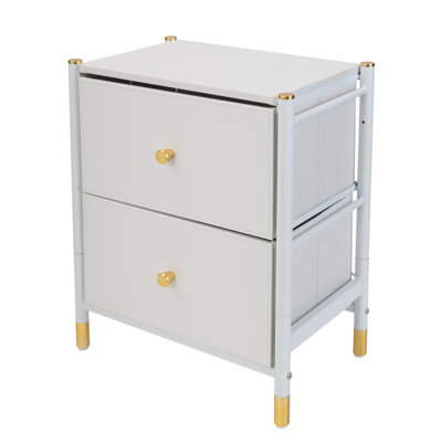 18.11'' W Metal Nightstand