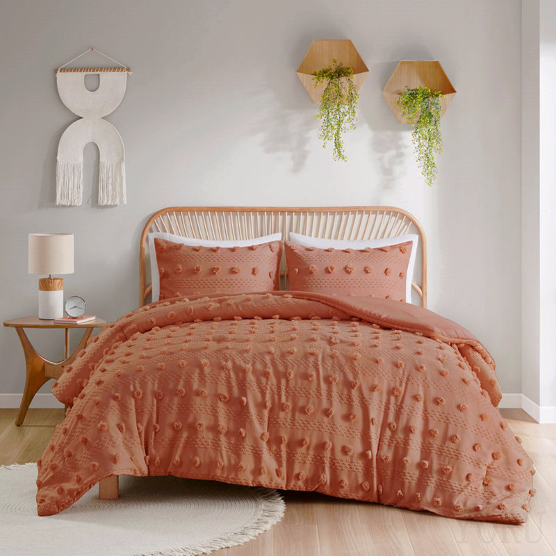 Ensemble d'édredon jacquard double / grand, Rouille