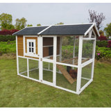 Tincher 33.2 Square Feet Chicken Coop with Chicken Run For Up To 6 Chickens