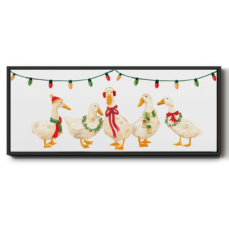 Merry Quackmas Collection D-, toile encadrée, H 8 po x l 20 po