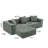 Modular sectional sofa with L-shaped lounge chair-1393189946