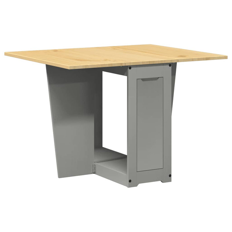 5 Piece Butterfly Dining Set Corona Foldable Pinewood, Grey