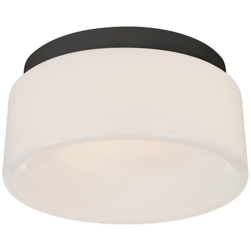 Barbara Barry Halo 5.5" Solitaire Flush Mount, Matte Black