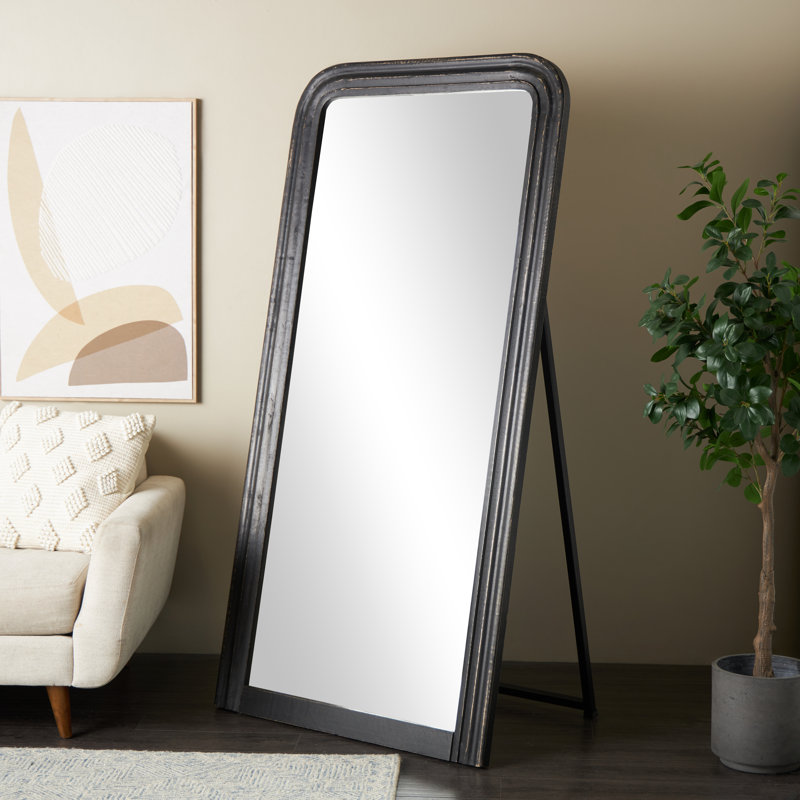 Solid Wood Rectangle Floor Mirror