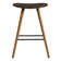 Azizbek Modern 26" Counter Height Backless Bar Stool with Footrest in Faux Leather and Wood