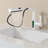 Pull-Out Lift LED Temperature Digital Display Bathroom Basin Faucet, Single Handle 360° Rotatable Waterfall 3-In-1 Basin Tap With Adjustable Height-110712557