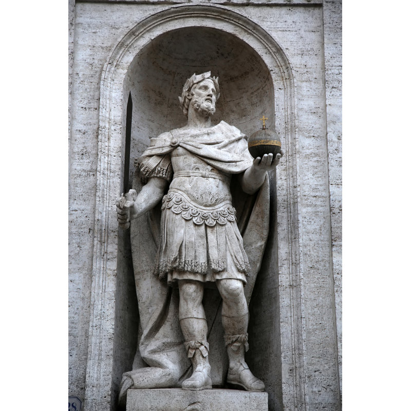 Statue Di Carlo Magno by Vladacanon - Wrapped Canvas Print, 122cm H x 81cm W
