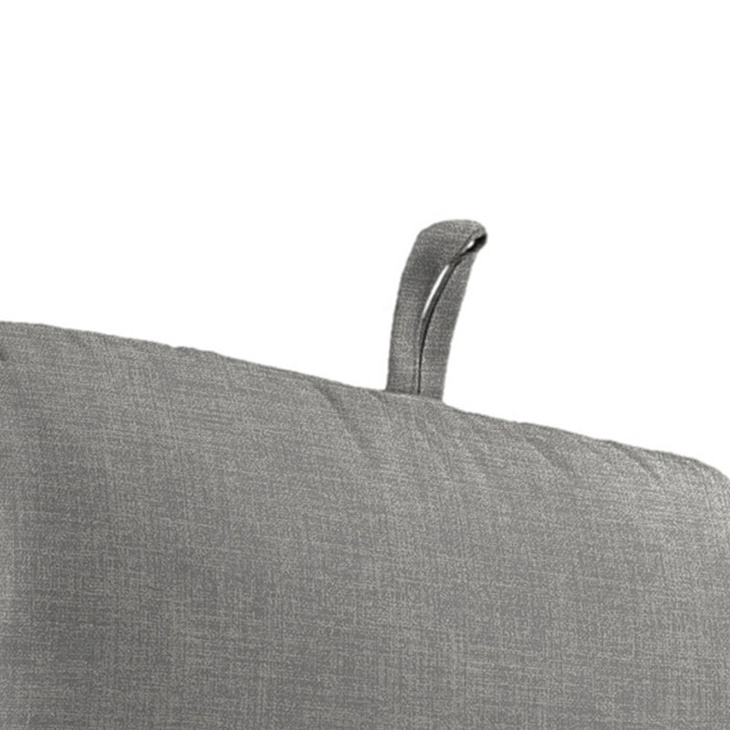 Byrom 22" x 45" Outdoor Chair Cushion with Ties and Loop, Celosia Graphite