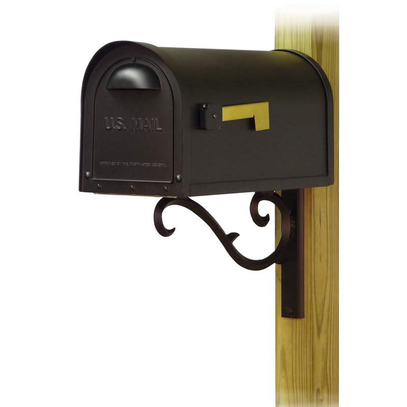 Classic Aluminum Post Mounted Mailbox