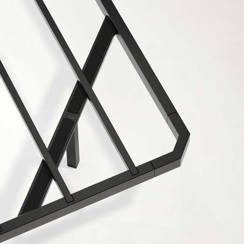 Structure de lit flottante Wave, Noyer, Grand lit