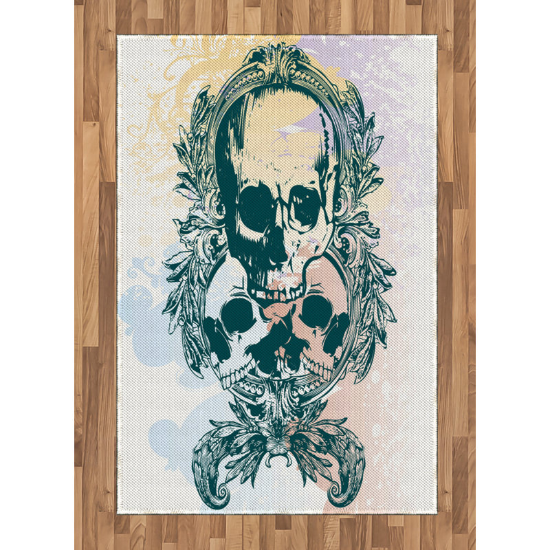 Tapis de la zone verte crâne, Rectangle— 4 pi x 5 pi 8 po