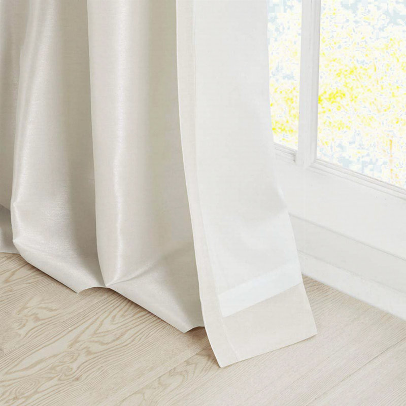 Panneau de rideau de fenêtre Twist Tab, Blanc, L 50,13 po x L 84,07 po