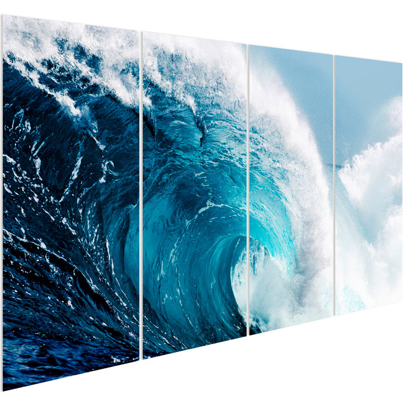 Corail lustré 1 et 2 - 4 pièces sans cadre sur verre
