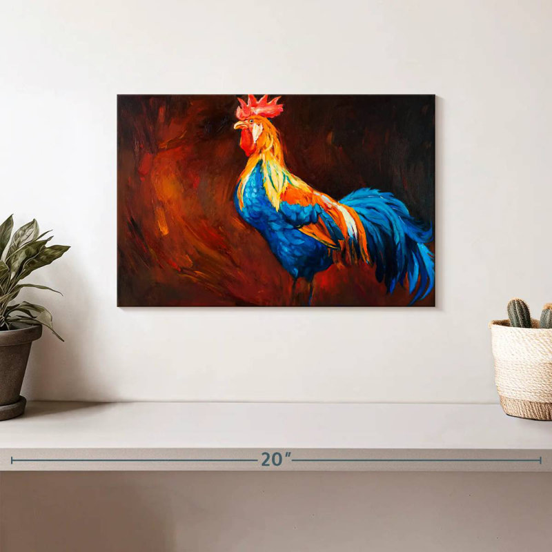Brampt Rooster Chicken, 8" H x 12" W