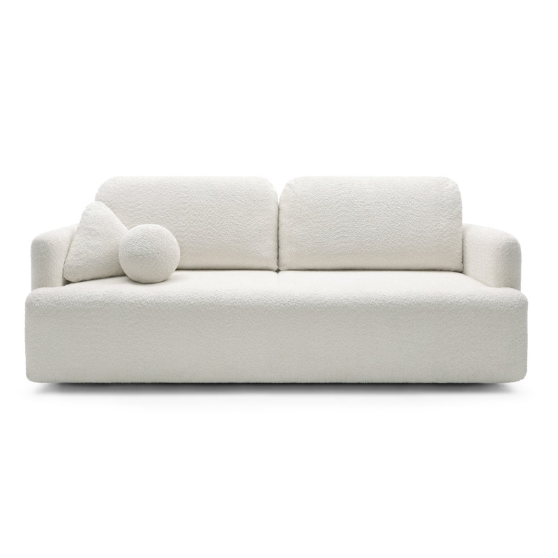 Beilul 3 Seater Fabric Sleeper, Cream