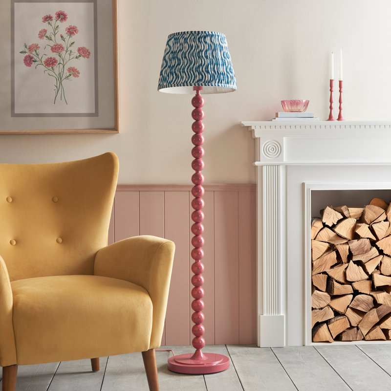 Higgledy 153.2cm Traditional Floor Lamp, Blue/White, Pink