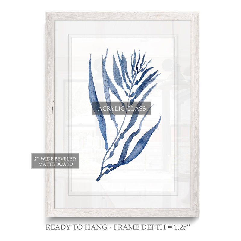 «Seaweed Under Water III» par Paul Cezanne - reproduction d'art encadrée, H 24 po x l 18 po x P 1,25 po, Blanc