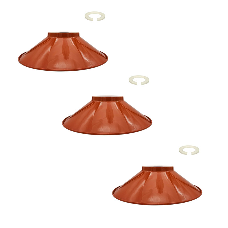 17cm H Metal Cone Lamp Shade ( Screw On ), Orange