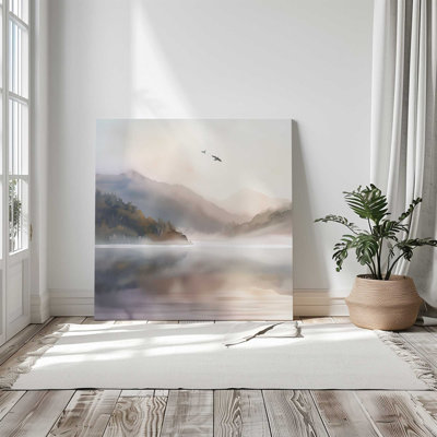 «Feathered Ballet v2», reproduction sur toile dans un cadre en chrome poli