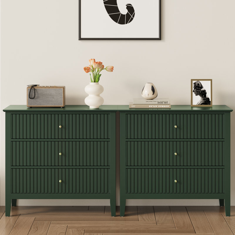 3 Drawer, Green