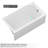 60" x 32" Rectangluar Alcove / Tile In Soaking Acrylic Bathtub with Drain