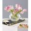 Spring Pansies Tonal Glass Table Vase