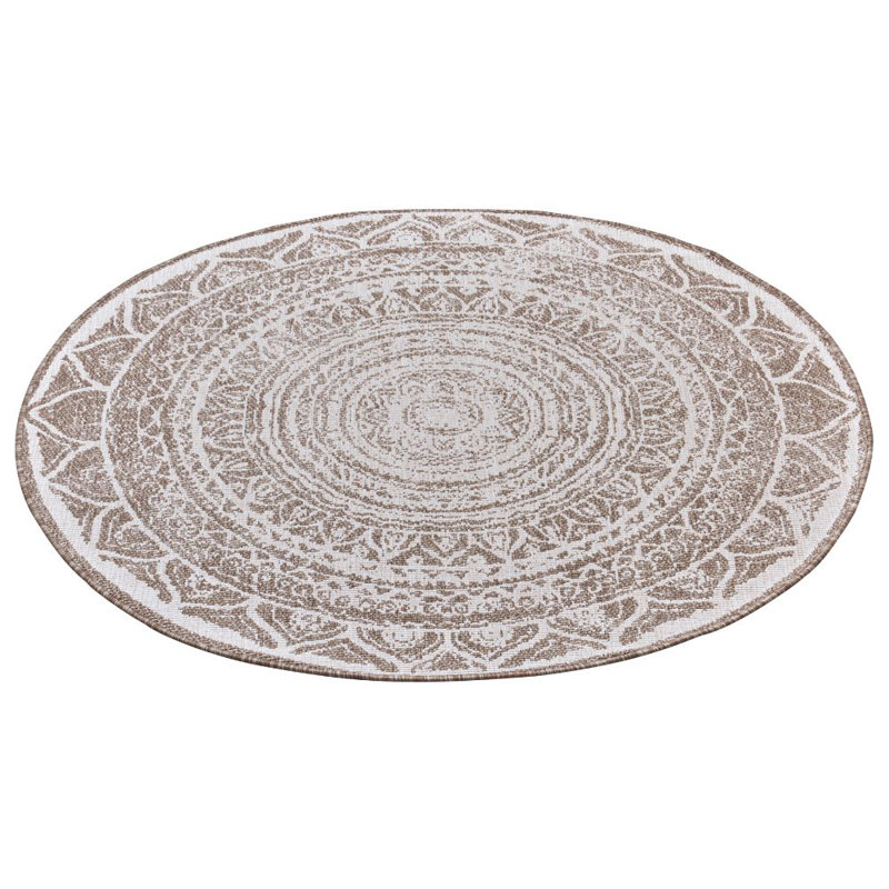 Siruma Flatweave Grey Rug, Round 140cm