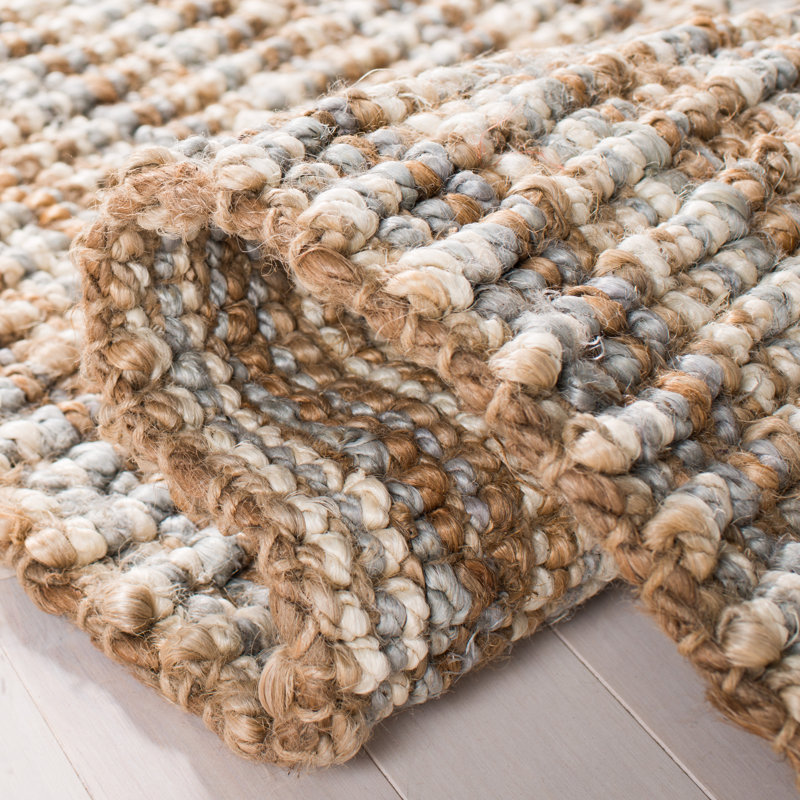Tapis gris / naturel Alda, Rectangle 3 pi x 5 pi