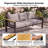 Eby 3-Person Aluminum Sofa Seating Group with Olefin Cushions