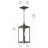 Cantley Antique Bronze Outdoor Pendant with Clear Glass Panels-127392956
