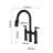 Matte Black Kitchen Pull-Down Faucet - Dual Handle For Precise Water Flow Control, 360-Degree Rotating Nozzle, Quality Brass Build Bridge With Spray Exact And Temperature Rotatable High Material-118956156