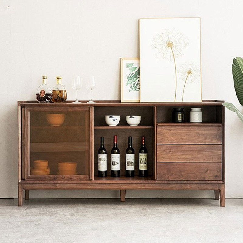 Modern minimalist large-capacity storage sideboard, 32.28" H x 62.99" W x 15.75" D