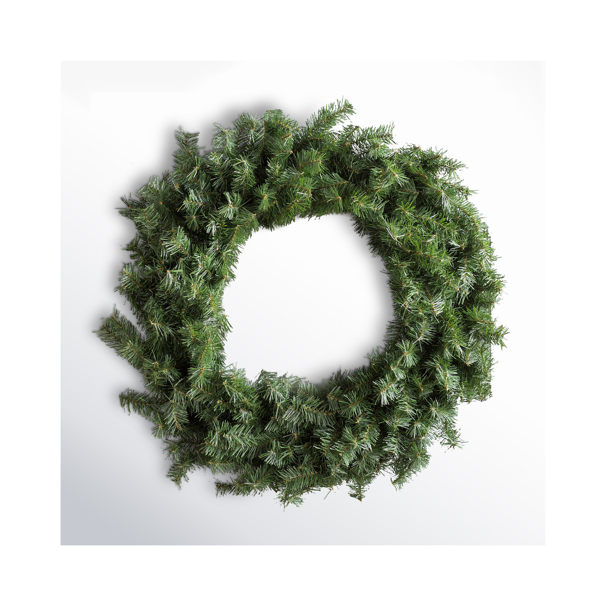 Artificial Canadian Pine Wreath Unlit, 72" H x 72" W x 5" D