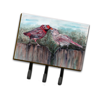 Metal Wall Organizer with Key Hooks