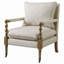 Chaise d'appoint en bois avec pieds tournés