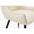 Dining Chairs Set of 4, Off White Faux Leather Dining Room Chair, Metal Kitchen Chairs with Gold Mesh Texture and Black Sanded Legs, Flat Back Upholstered Chair (Off White, Set of 4)-1405357624-1405357607