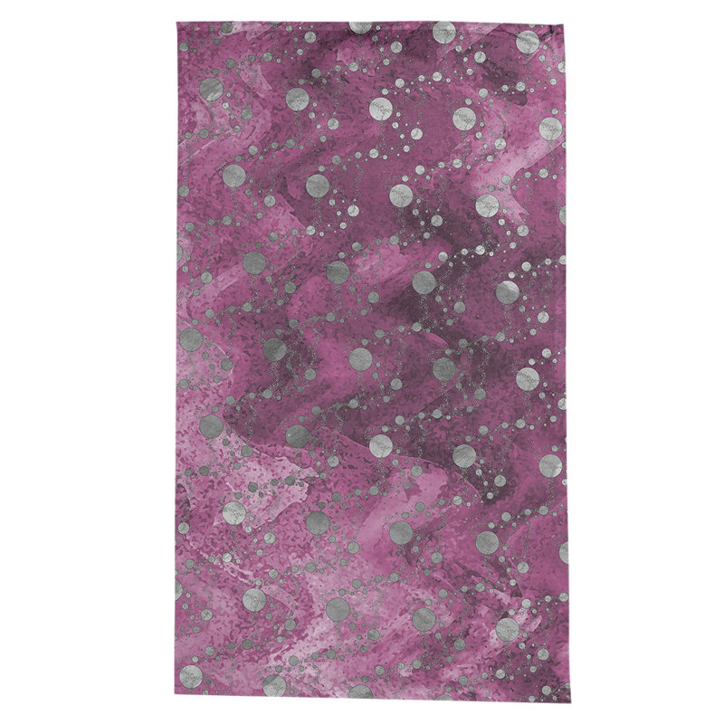Nappe abstrait leffel, Rose / Noir