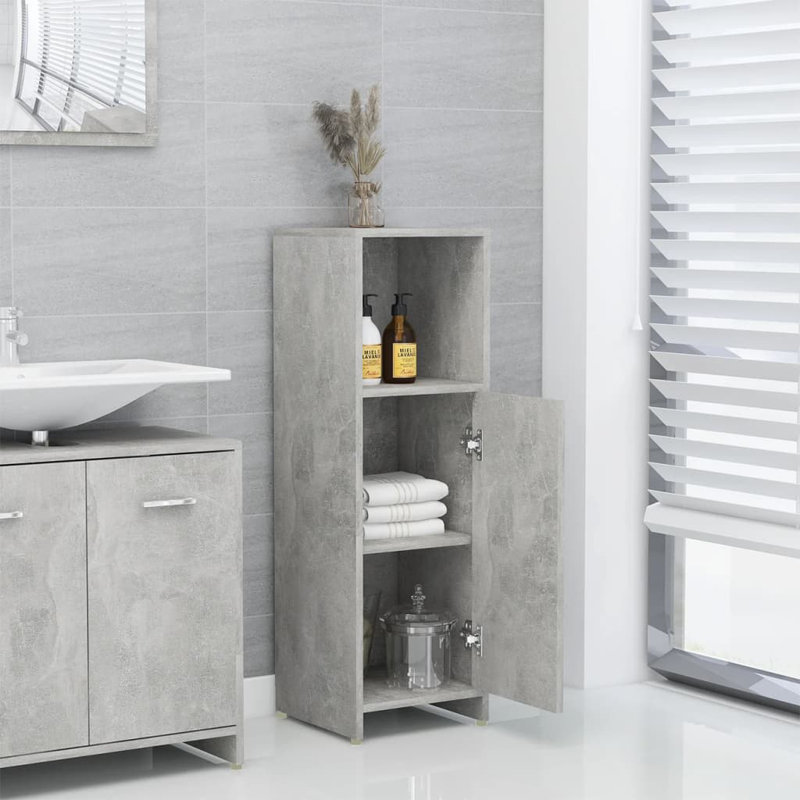 Avroham Freestanding Bathroom Cabinet, Concrete Grey