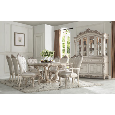 Khiabet 8 - Person Extendable Pedestal Dining Set
