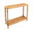 Coastal Tiered Rattan Entry Console Table