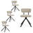 Stylish Modern Fabric Upholstered Solid Metal Dining Chairs-337885820