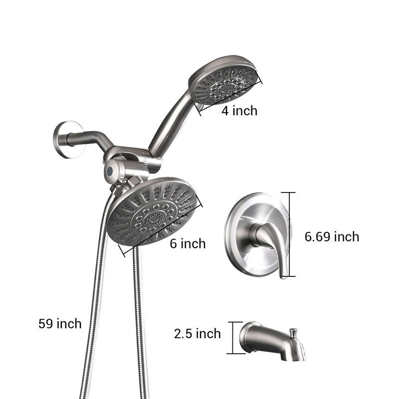 All-In-One Kit with Rough in-Valve, Brushed Nickel