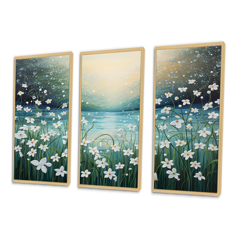 Ensemble de décorations murales Snowdrop Flowers Field In Winter II - Snowdrops, H 40 po x l 60 po x P 1 po